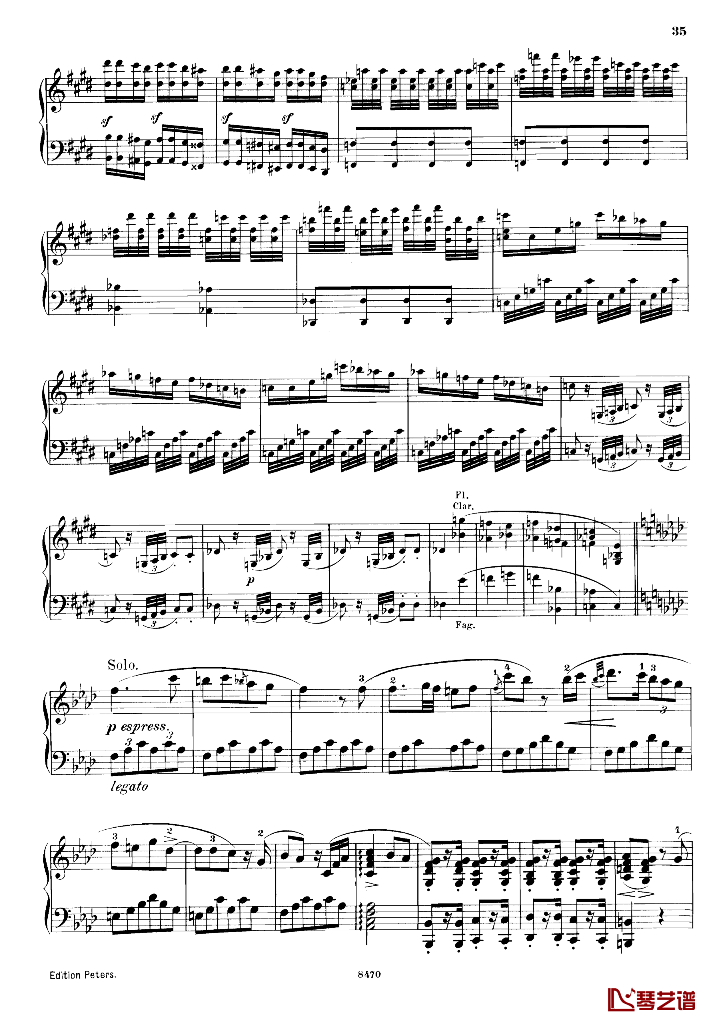 升c小调第三钢琴协奏曲Op.55钢琴谱-克里斯蒂安-里斯