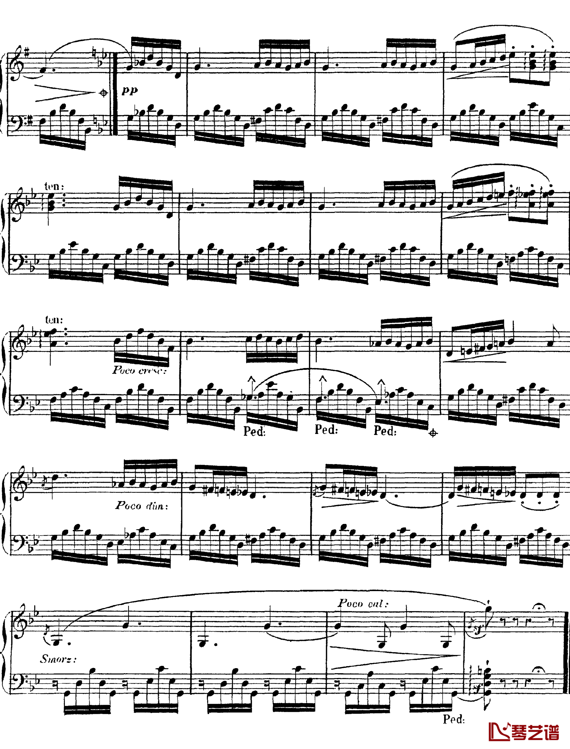  g小调船歌  Op.65 No,6钢琴谱-阿尔坎