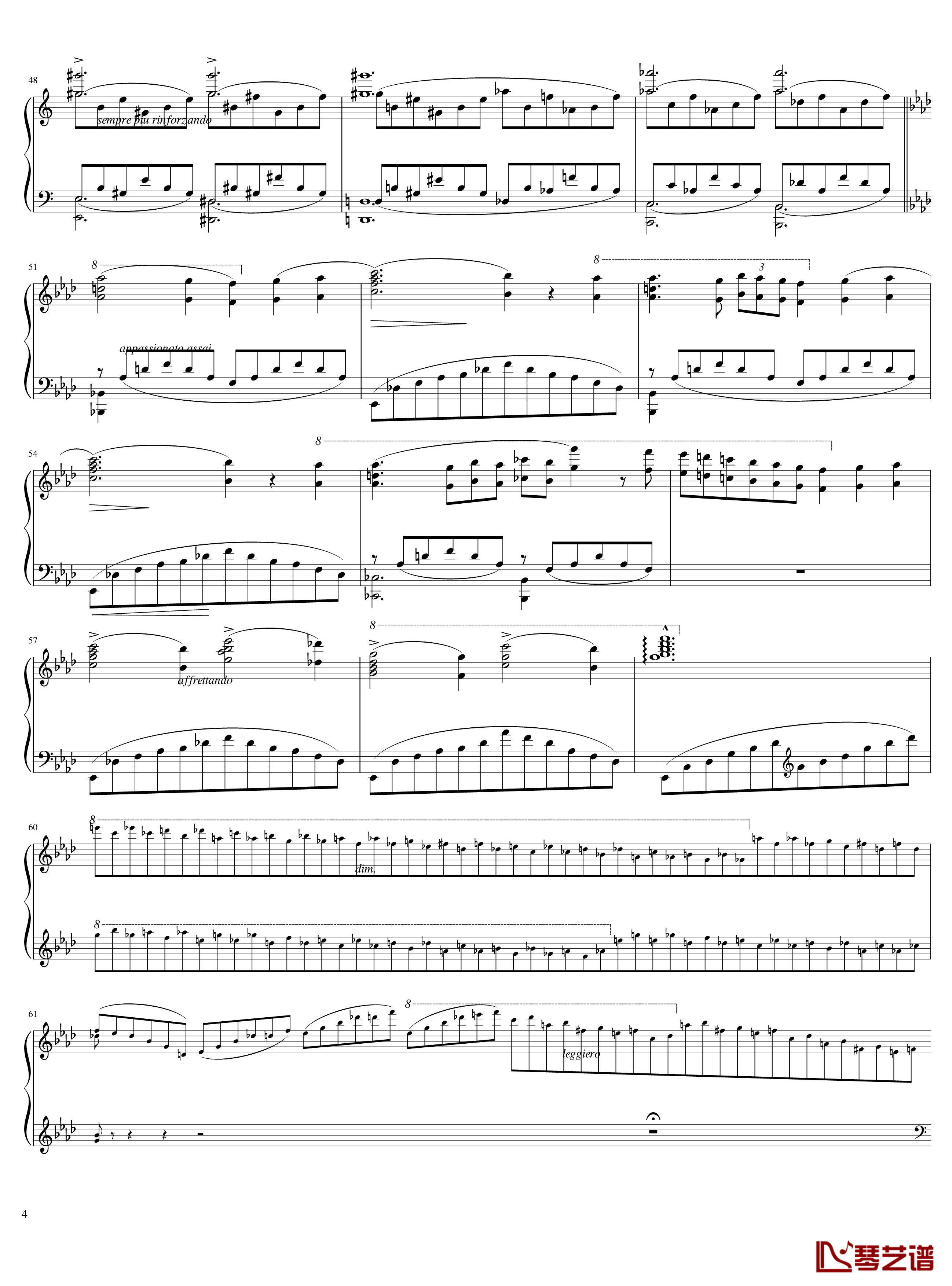 Liebestraume No. 3钢琴曲- S.541-李斯特