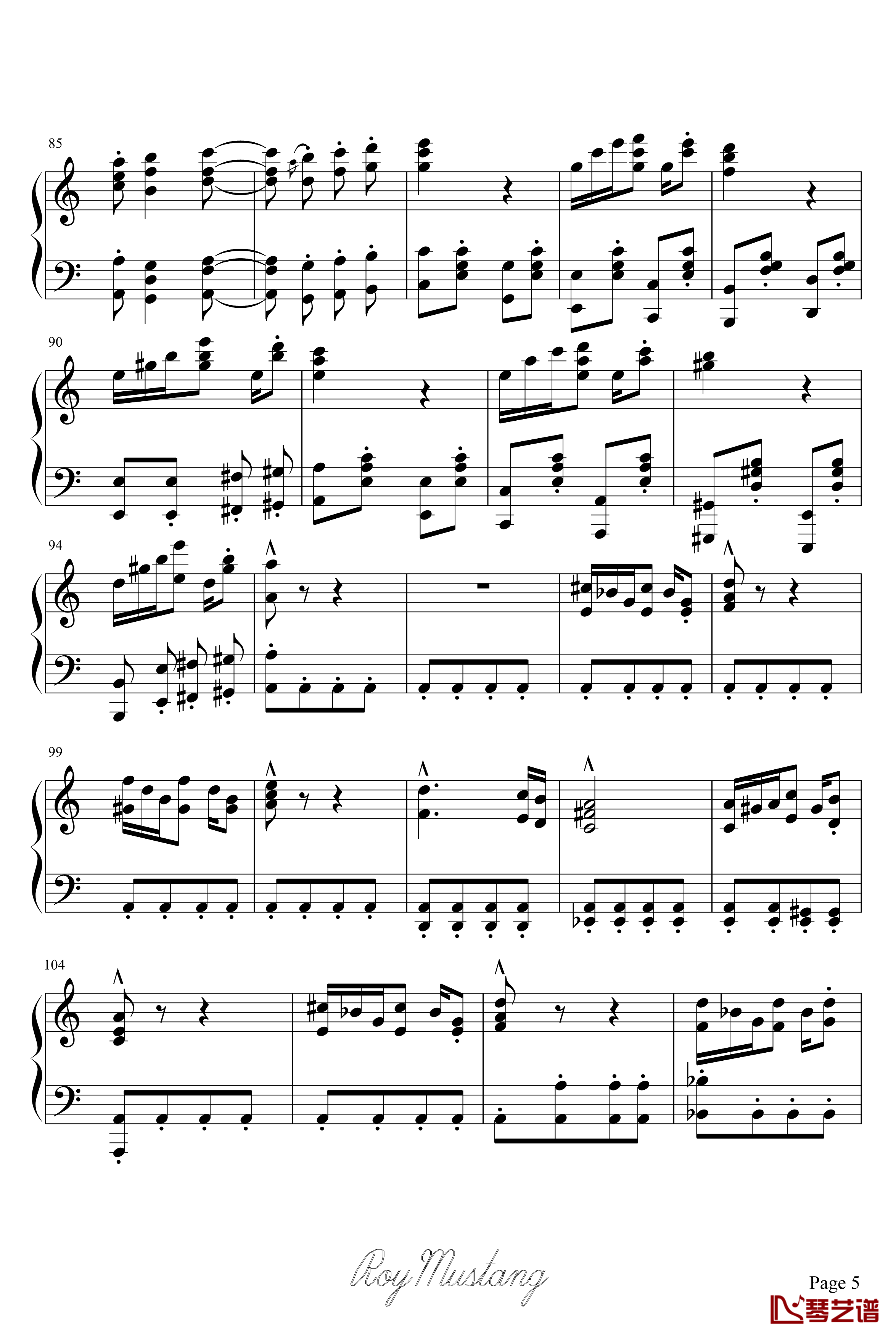 致爱丽丝钢琴谱-爵士·改-贝多芬-beethoven