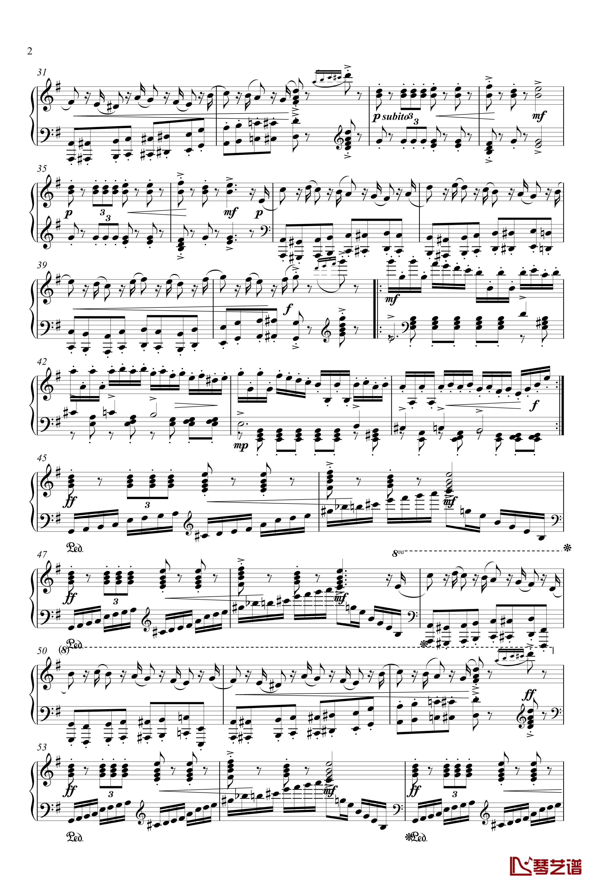 胡桃夹子进行曲钢琴谱-原版钢琴独奏版-柴科夫斯基-Peter Ilyich Tchaikovsky