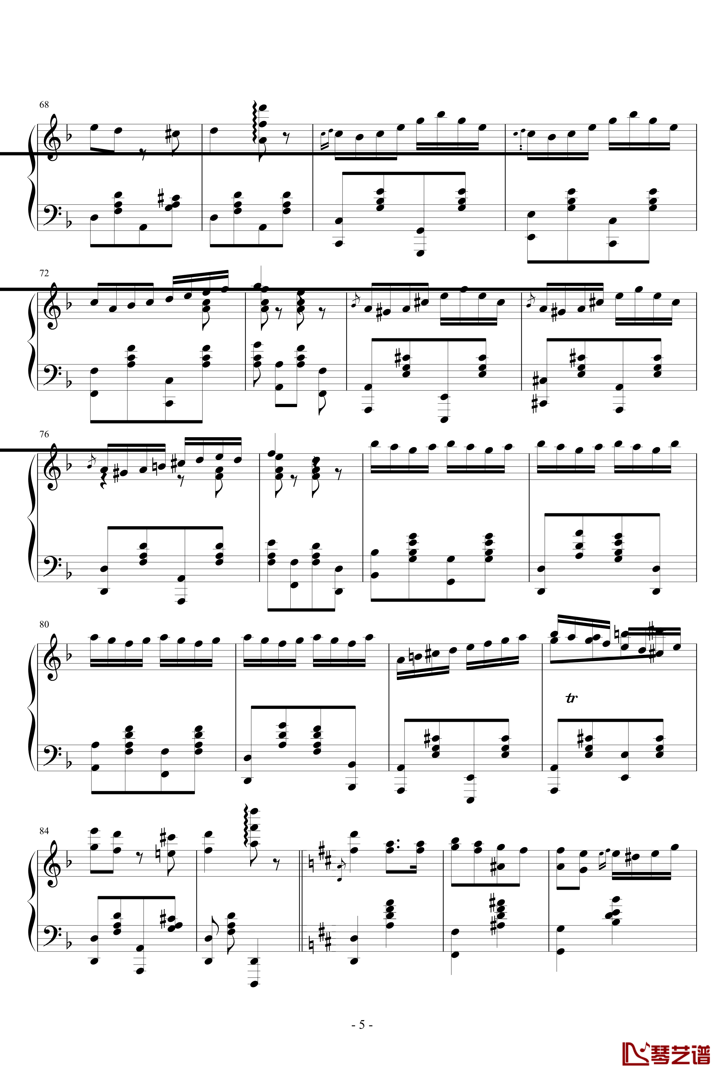 Czardas钢琴谱-查尔达斯-蒙蒂