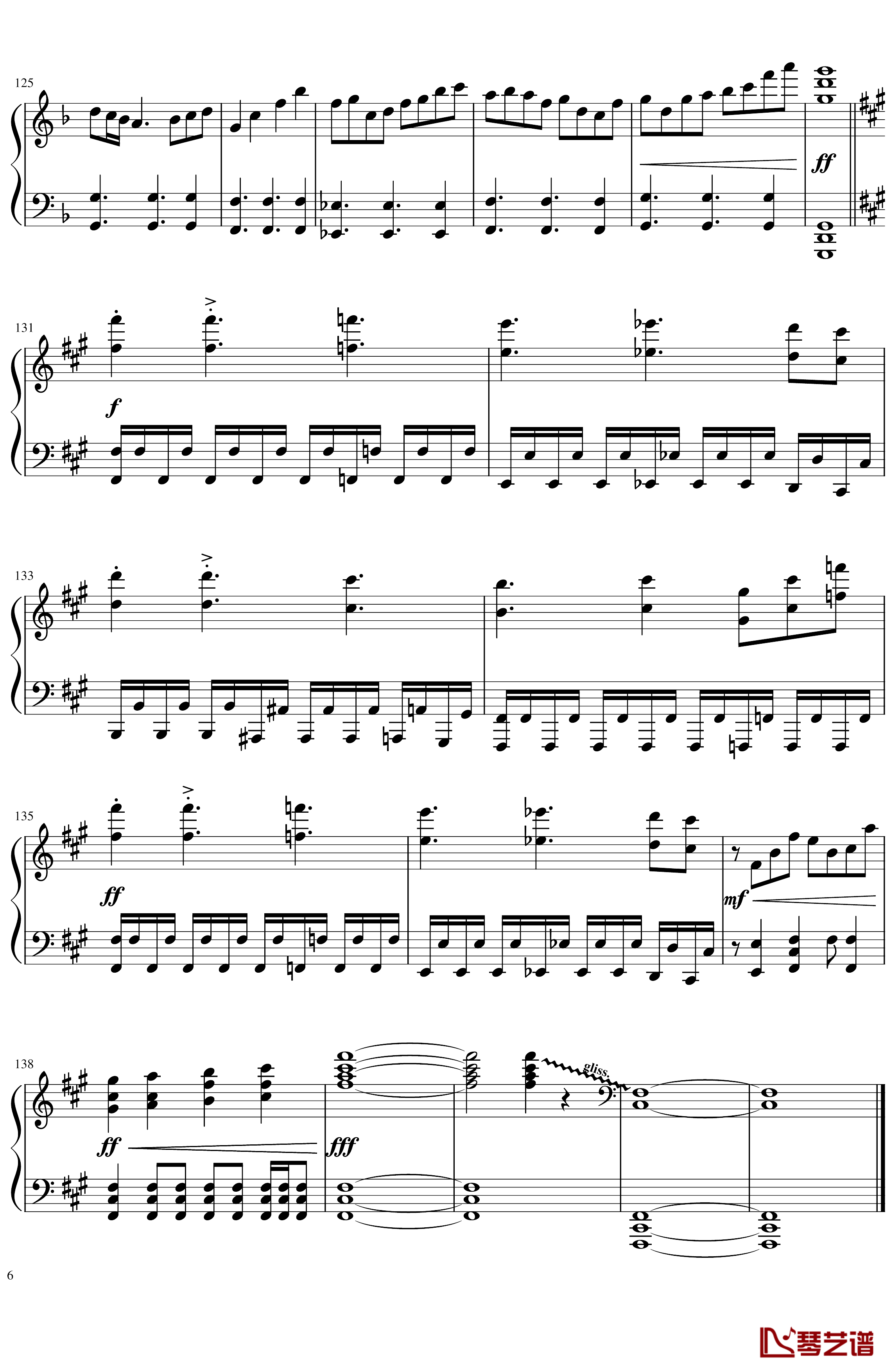 ソロモンの白椿钢琴谱-交响乐转钢琴版-碧蓝航线