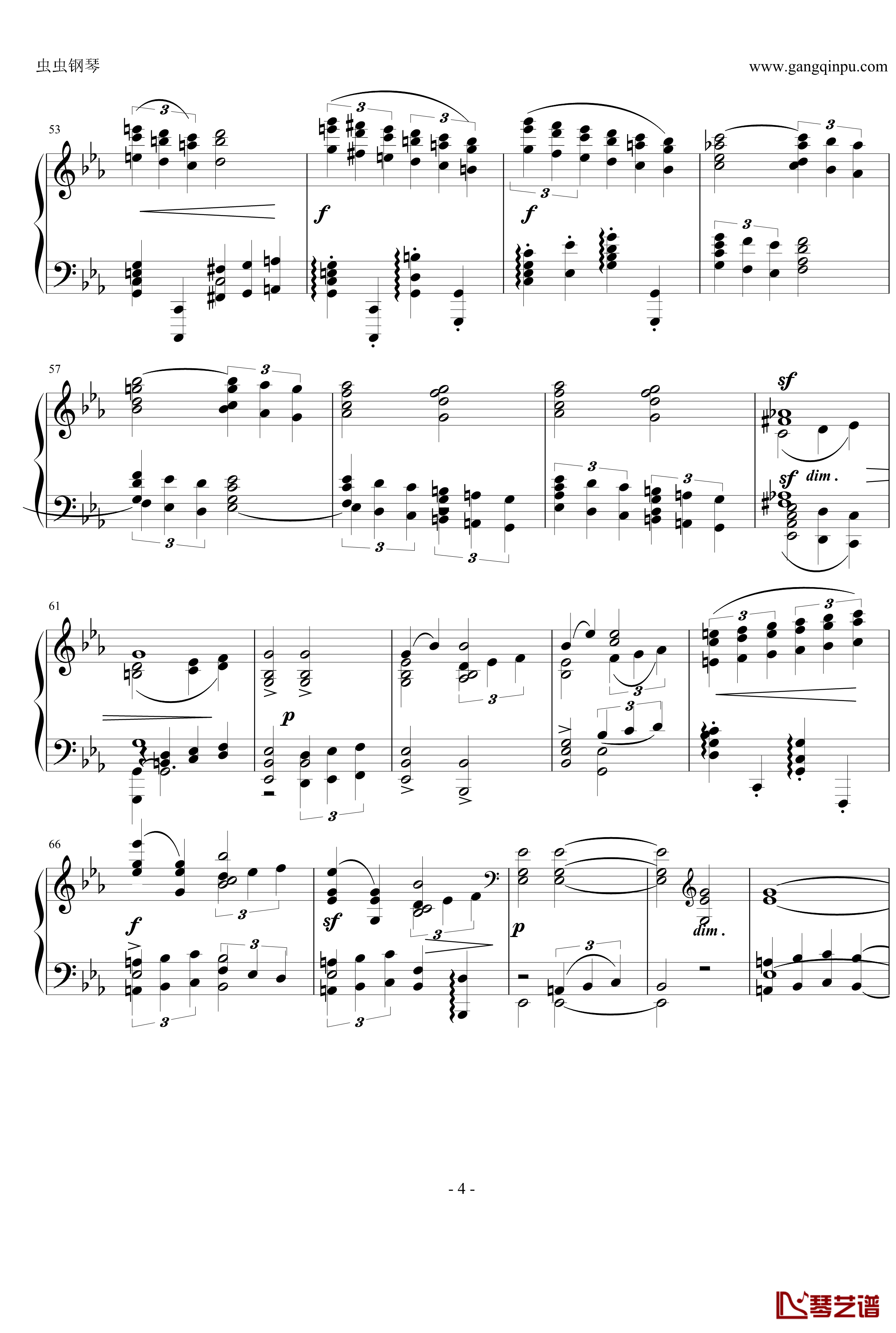 随想曲钢琴谱-勃拉姆斯Op.116 No.3-Brahms