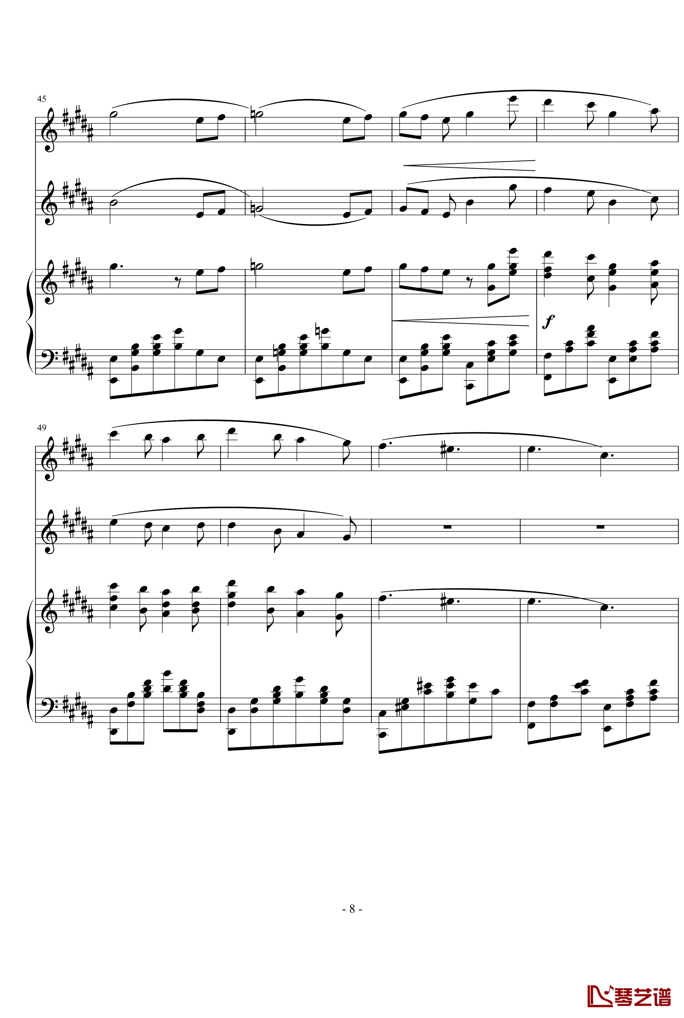 D大调钢琴三重奏第3乐章钢琴谱-nyride