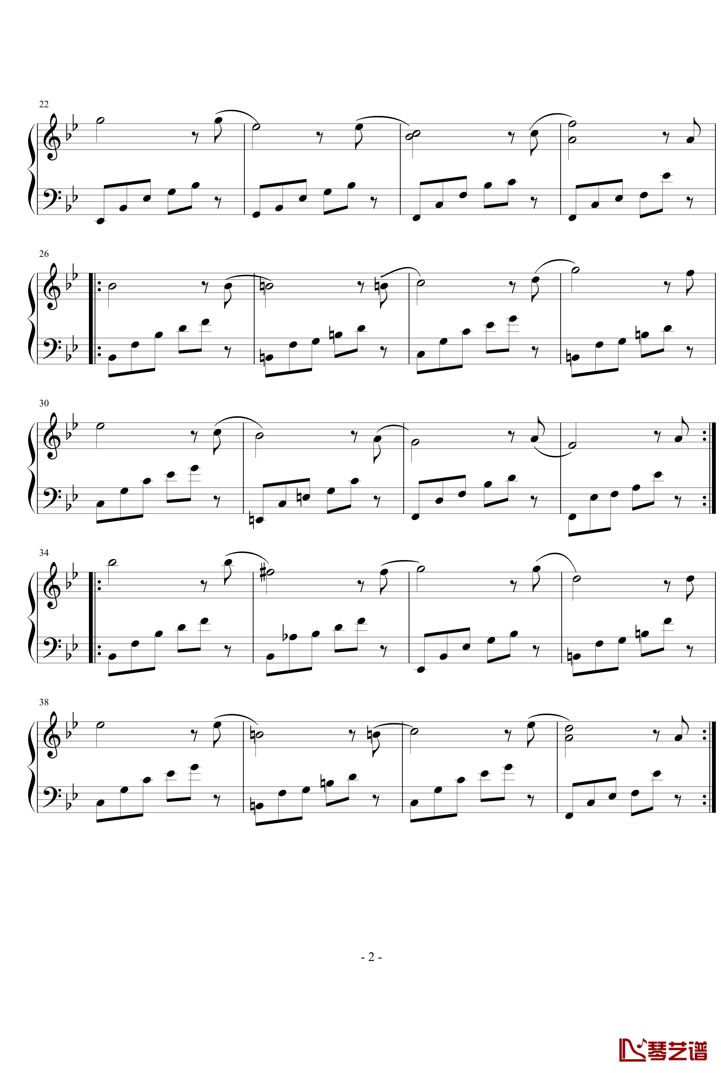 简短的练习曲钢琴谱-nyride