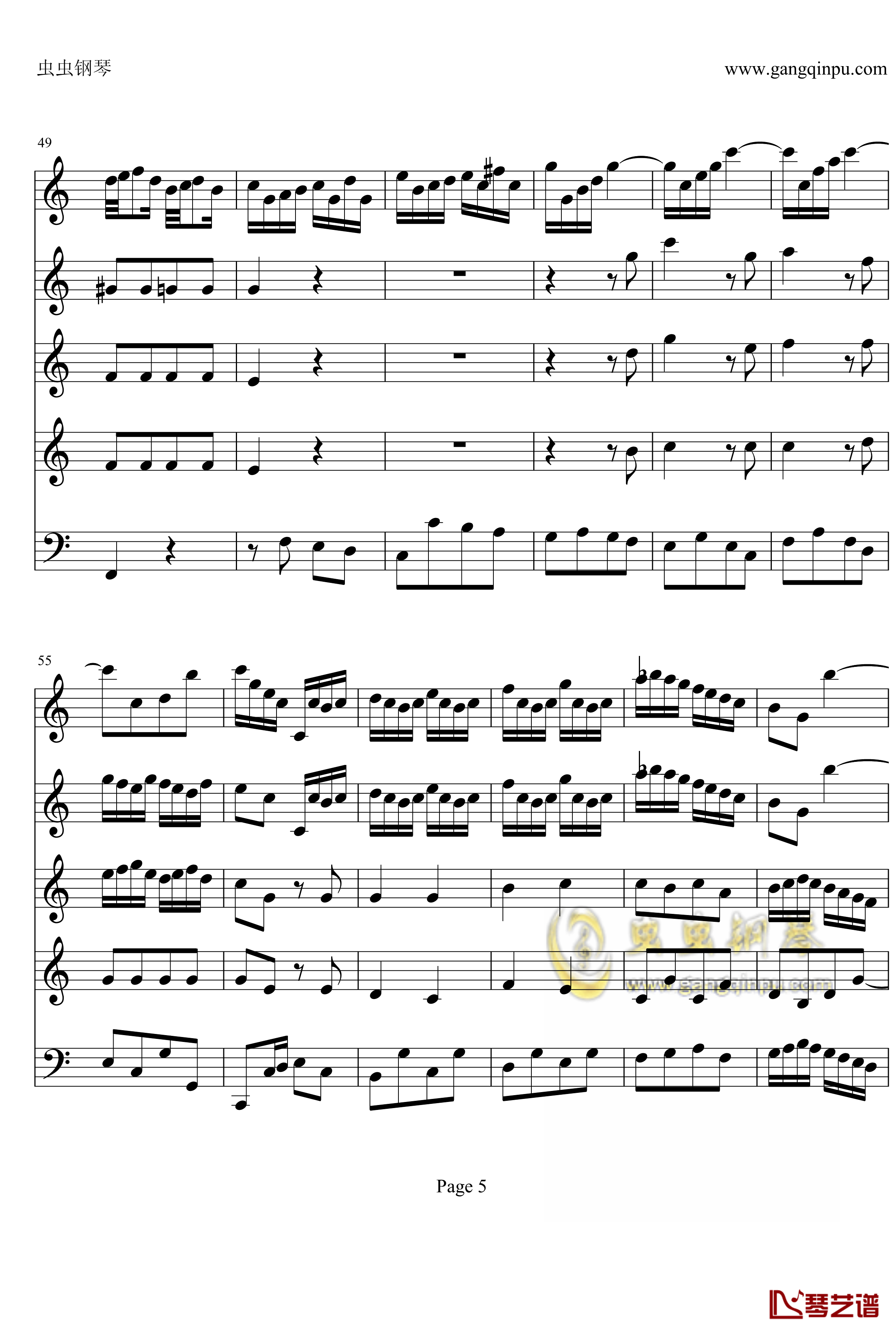 a小调小提琴协奏曲钢琴谱-巴赫-P.E.Bach