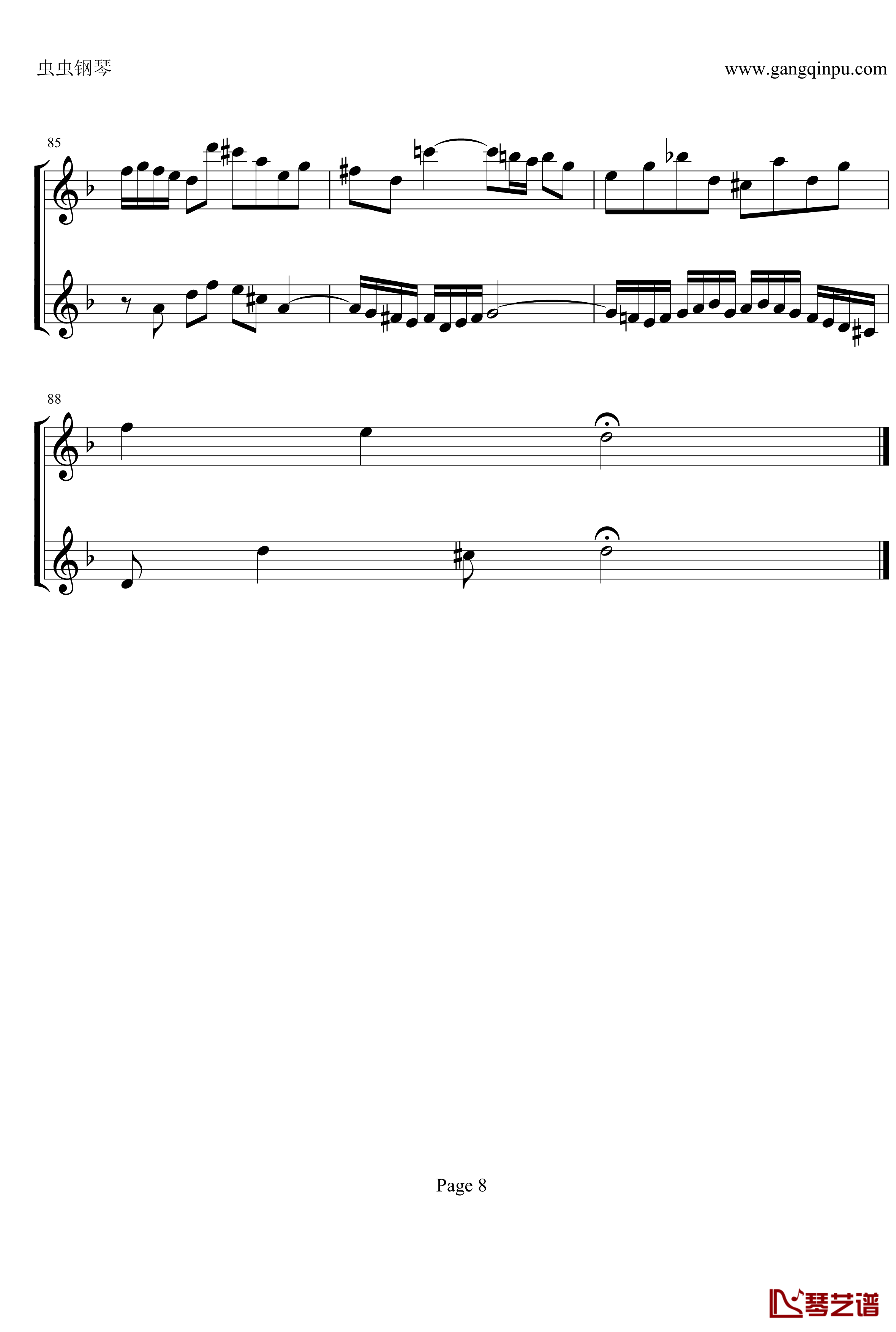 d小调双小提琴协奏曲钢琴谱-第1乐章-巴赫-P.E.Bach