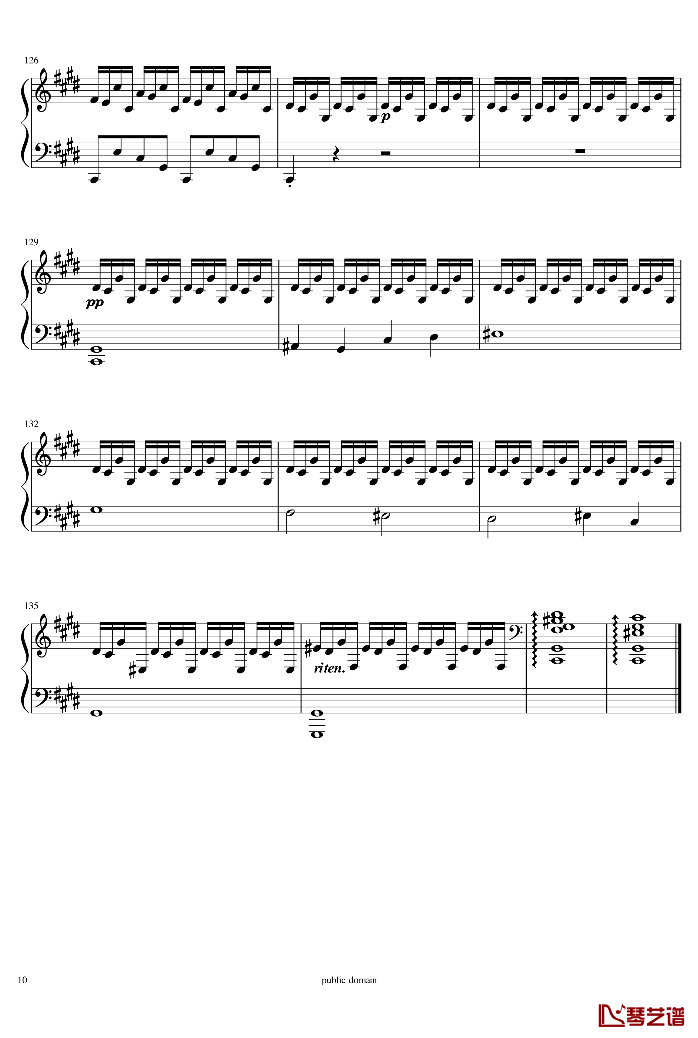 Fantaisie-Impromptu Op.66-肖邦钢琴谱-chopin