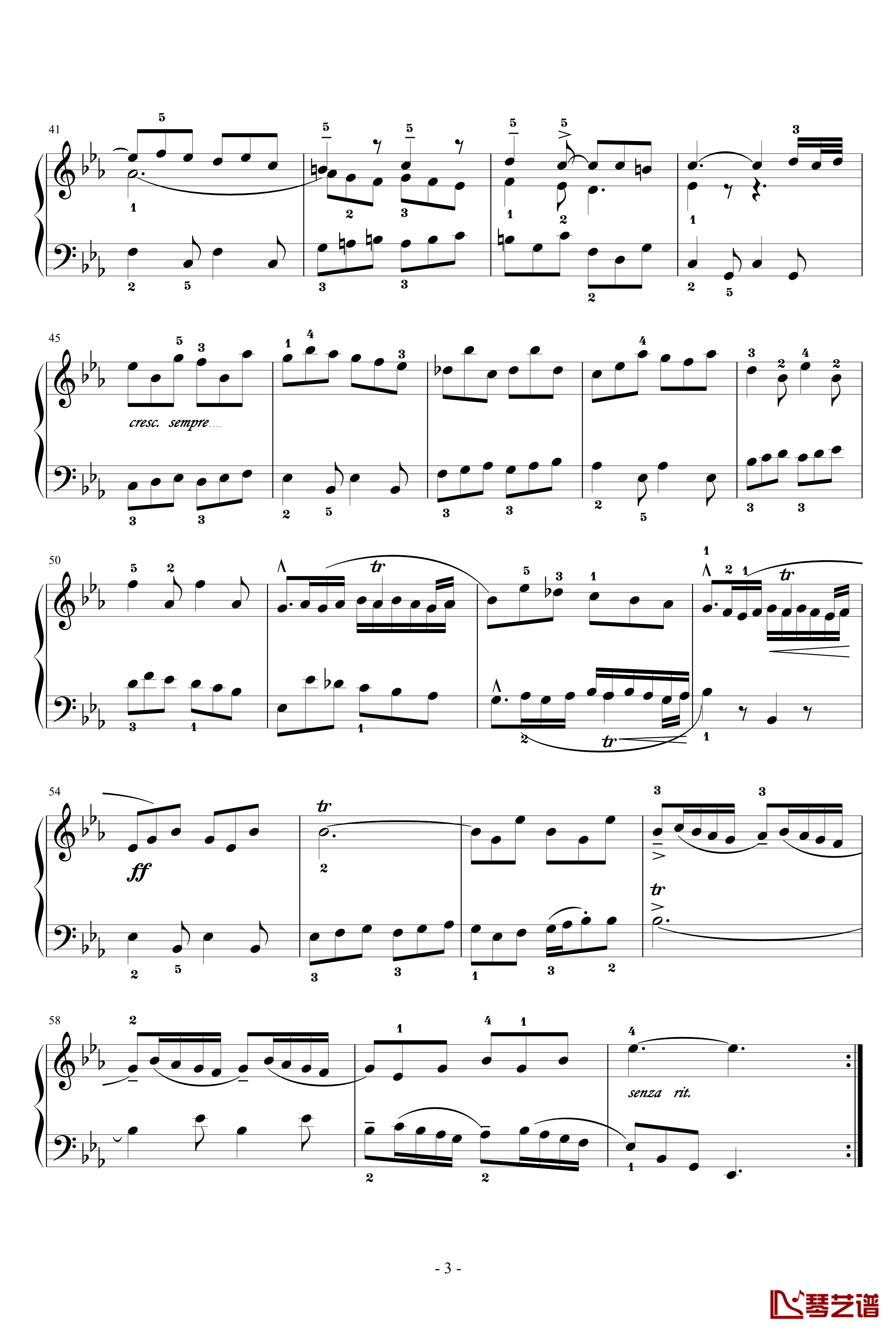 基格钢琴谱-法国组曲四 No.6-奥芬巴赫