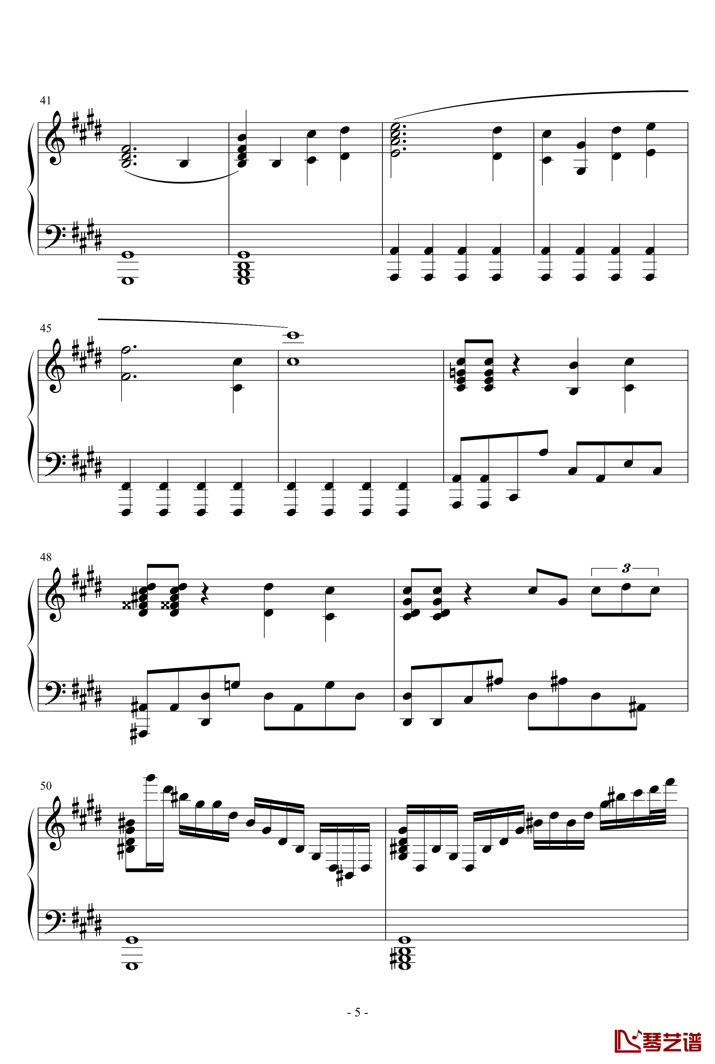 Parousia钢琴谱-Cytus第四章-Deemo-游戏歌曲