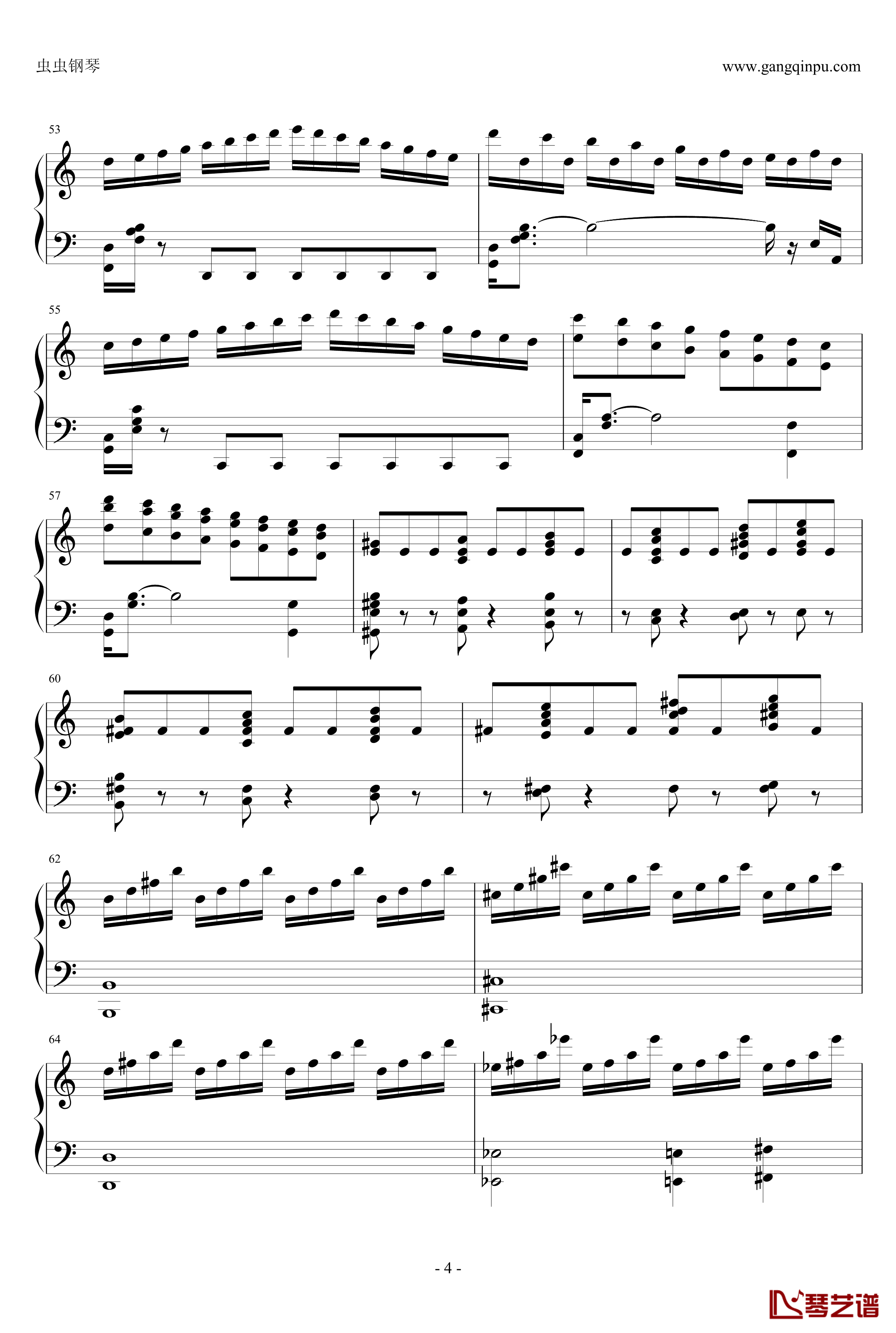 贝多芬V3奏鸣曲钢琴谱-劲舞团改编-劲舞团