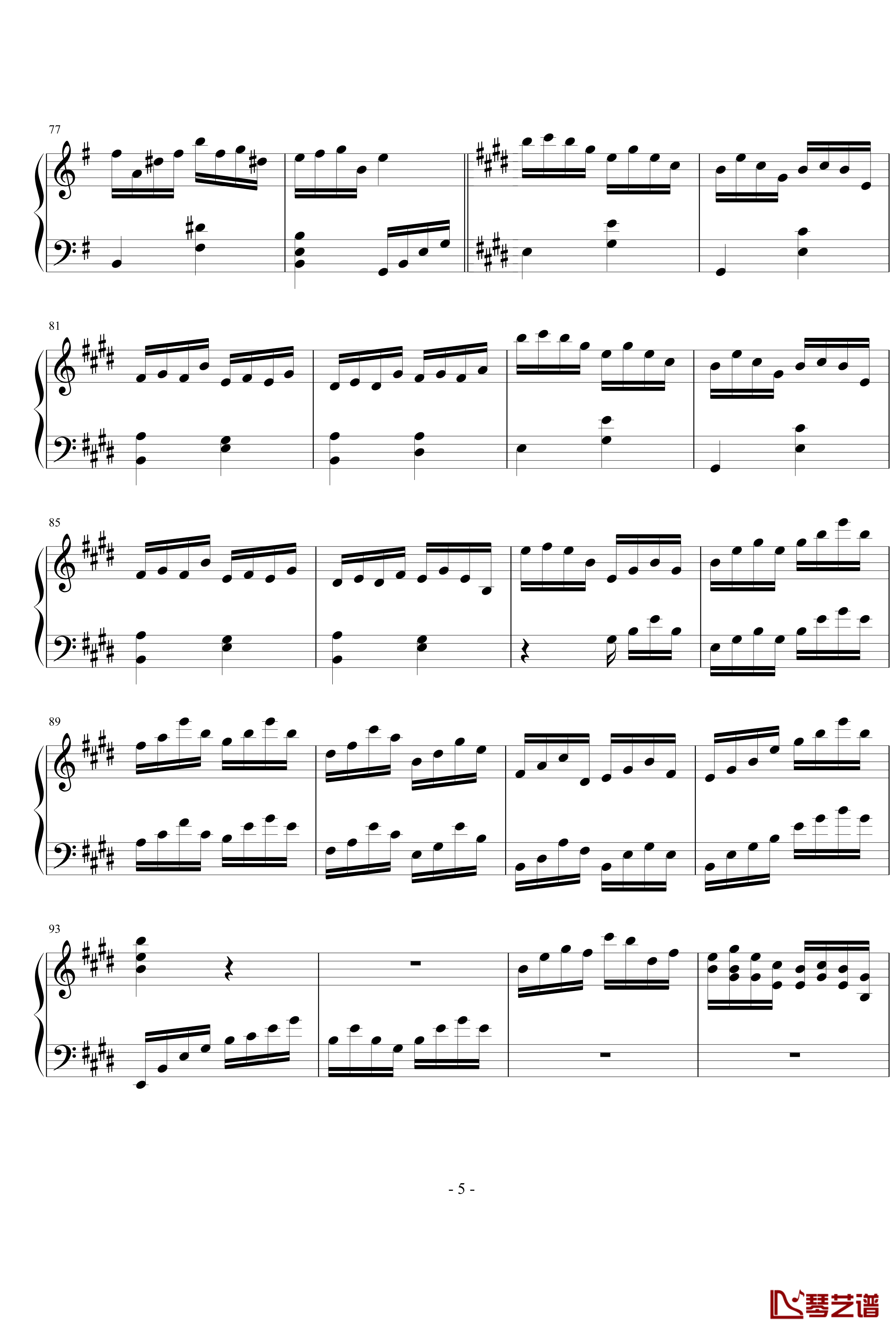E大调回旋曲钢琴谱-费伦斯特1991