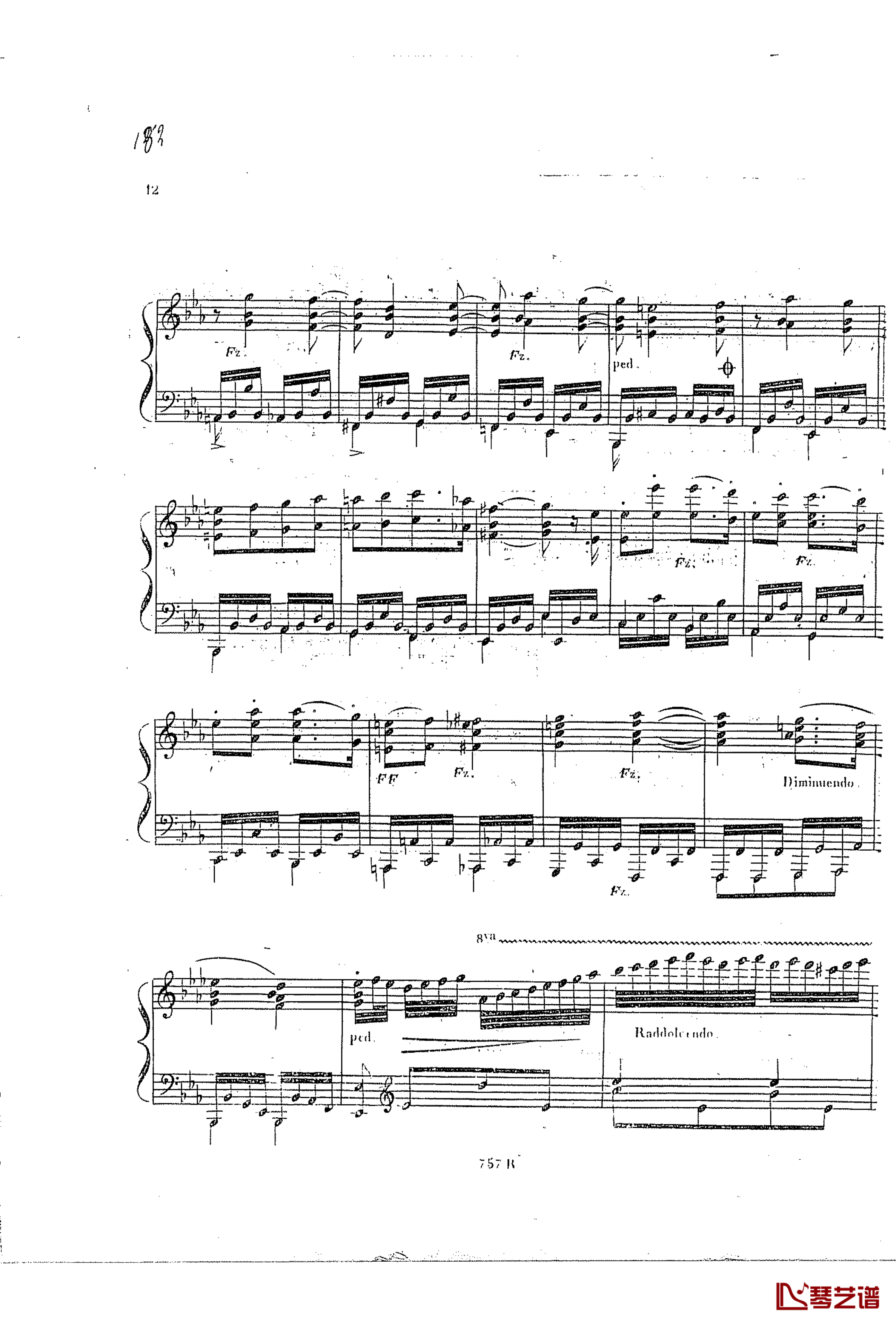  on an original theme钢琴谱-车尔尼-Czerny-Carl Czerny Op.42 No.6