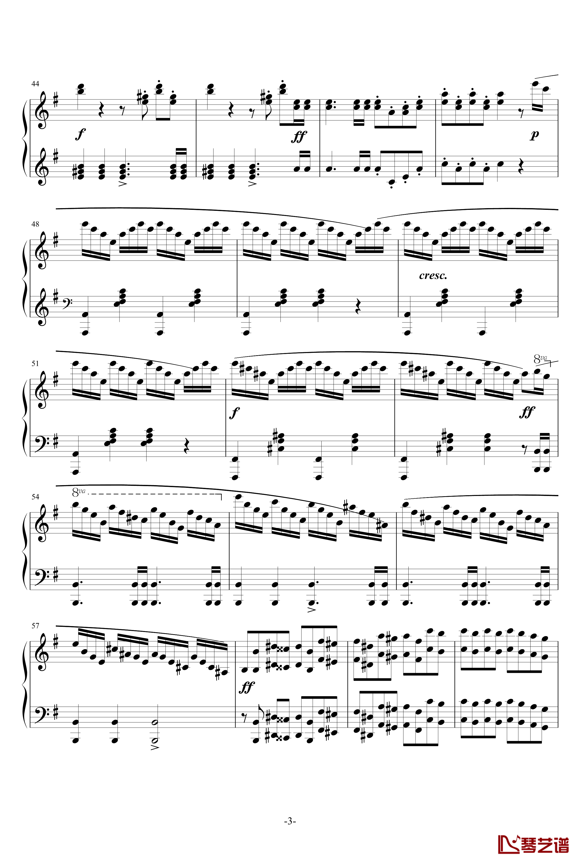 谐虐曲钢琴谱-门德尔松