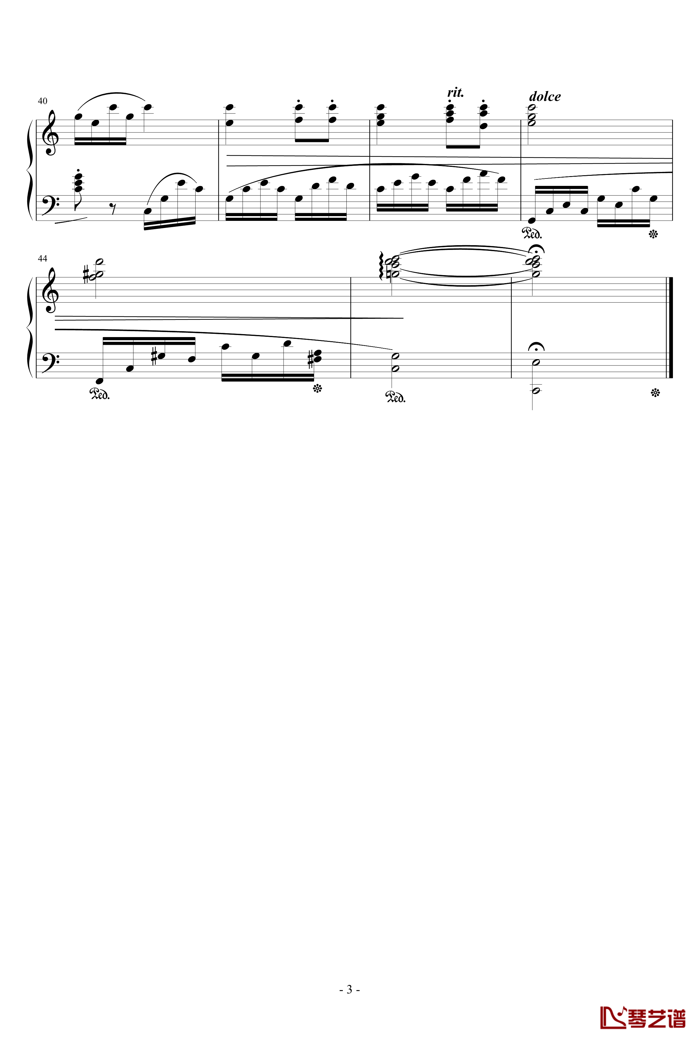 C大调练习曲 No.2钢琴谱-天籁传声