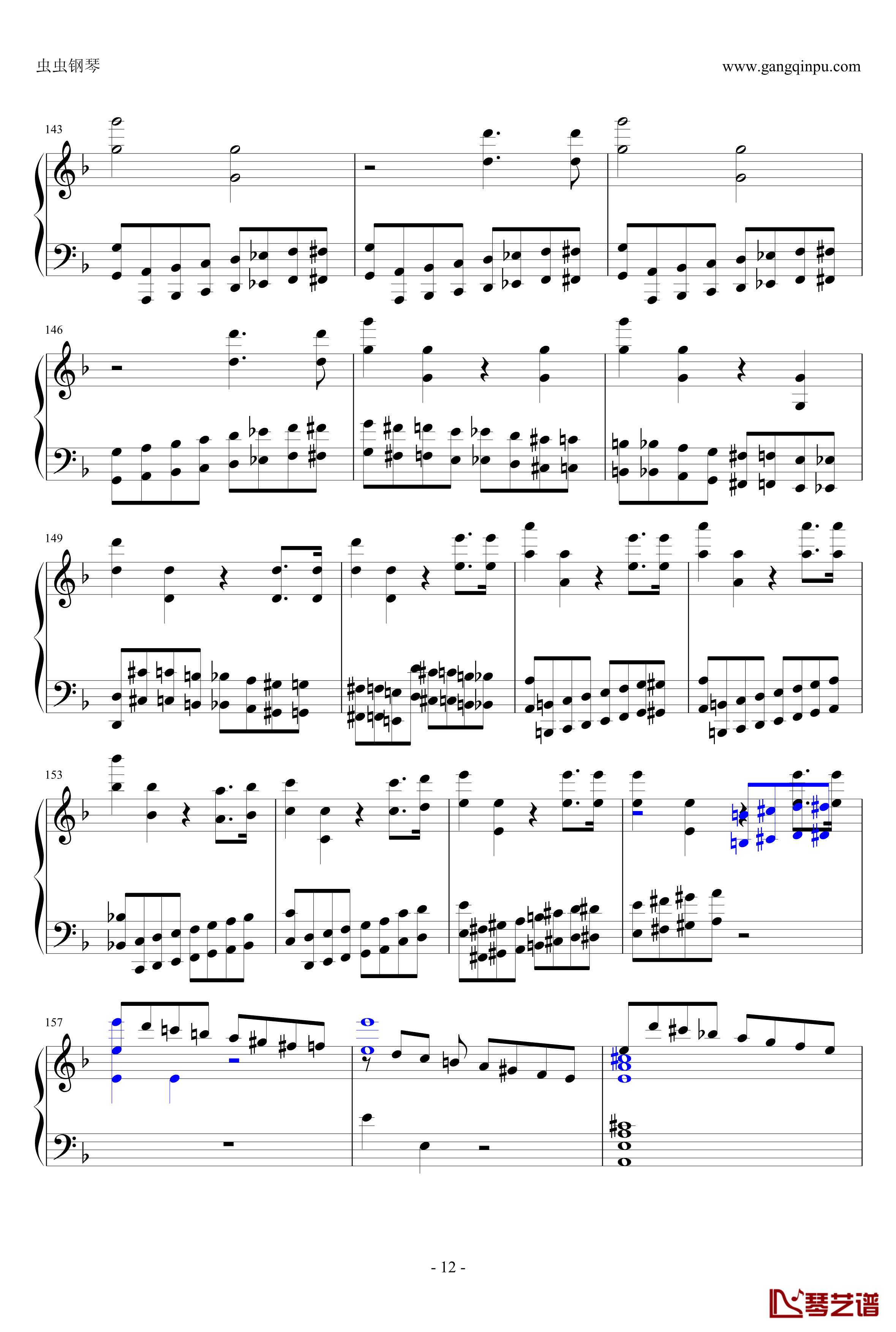 布鲁克纳第五交响曲第四乐章钢琴谱-钢琴独奏版