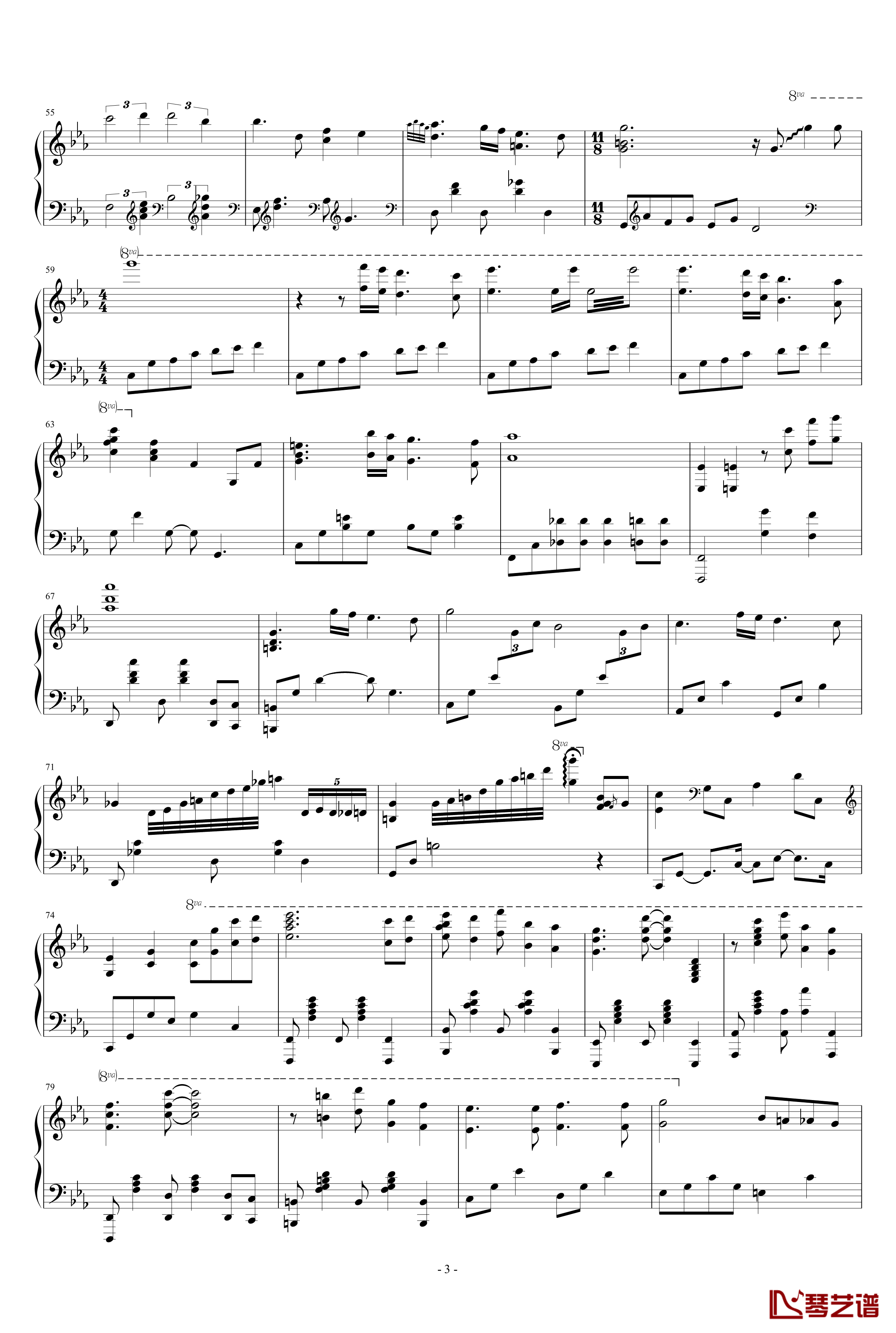 Oblivion钢琴谱-独奏-Astor Piazzolla