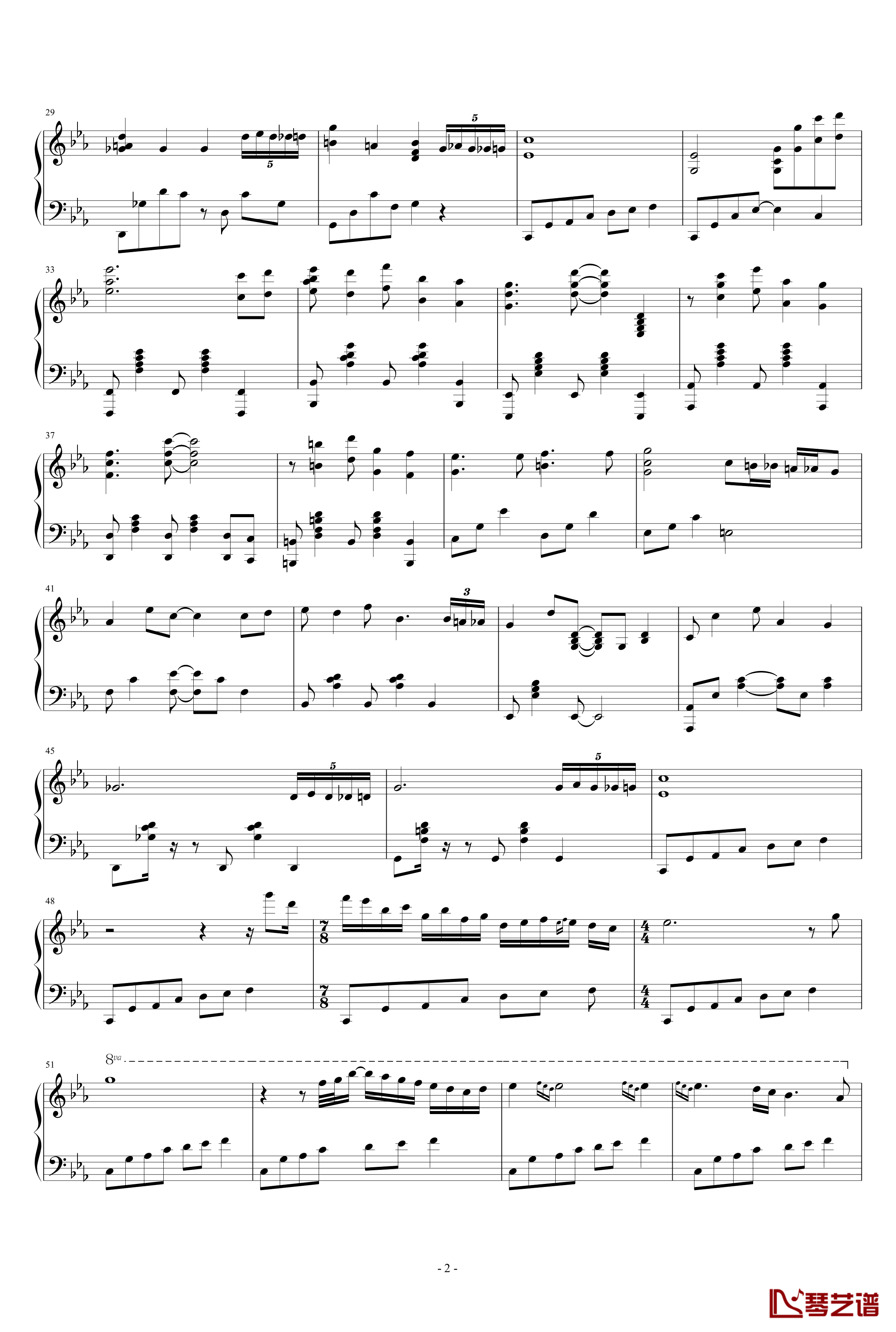 Oblivion钢琴谱-独奏-Astor Piazzolla