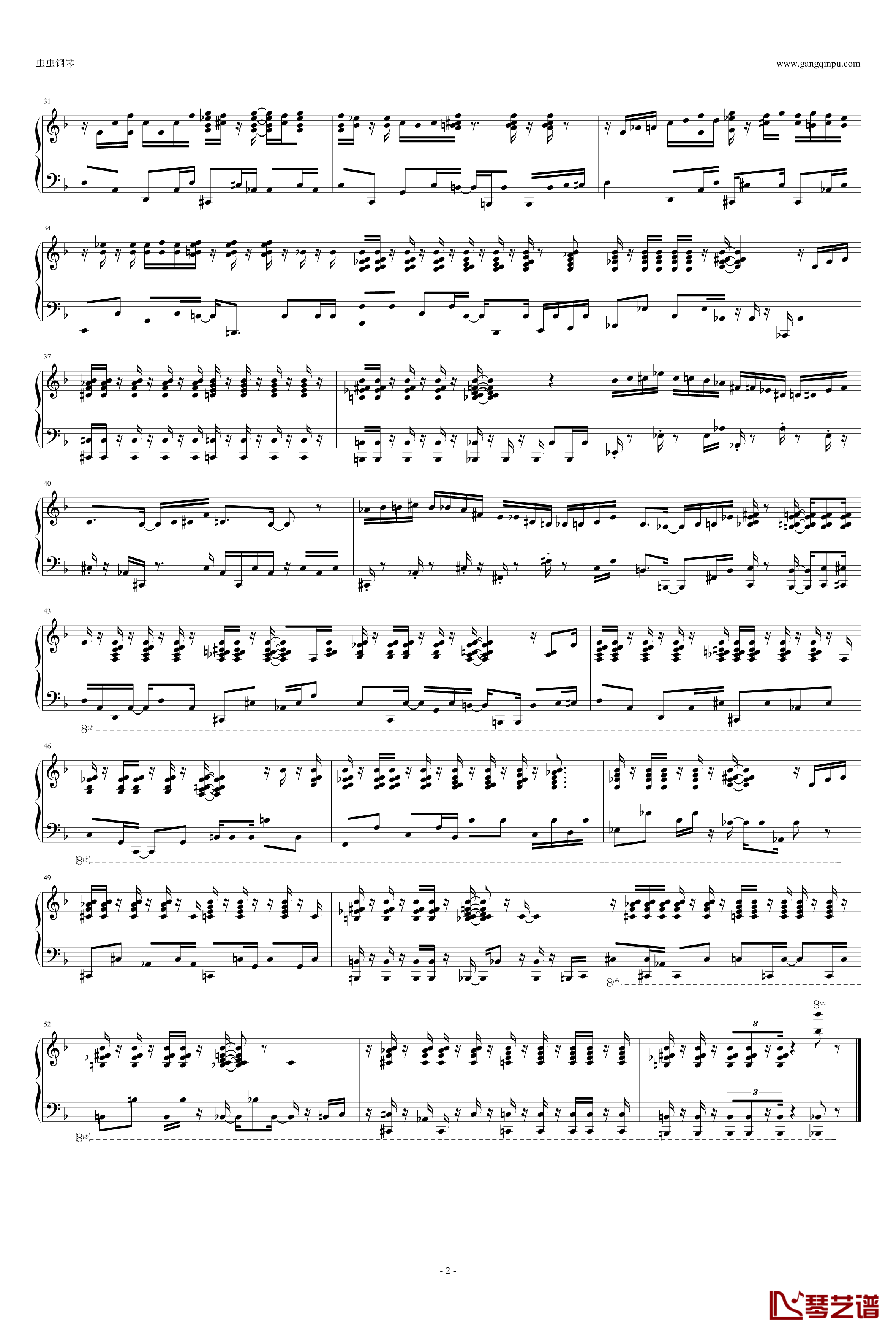 One Note Samba钢琴谱-独奏-Antonio Carlos Jobim